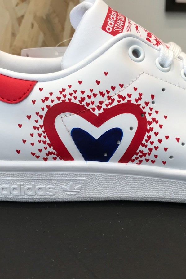 adidas stan smith rouge coeur