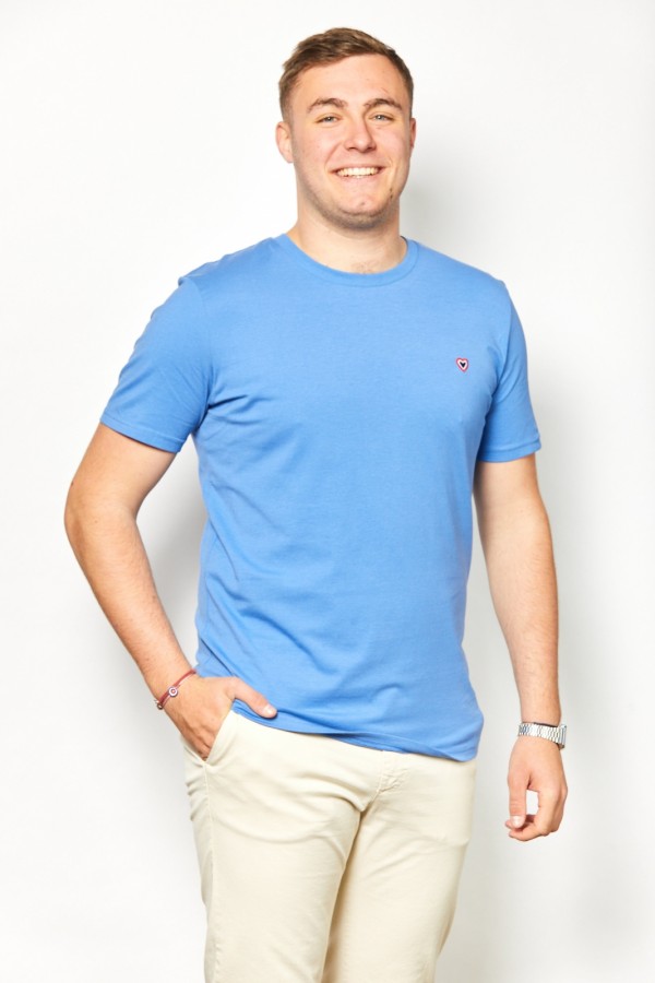 Tee Shirt col rond Bleuet Vincent 