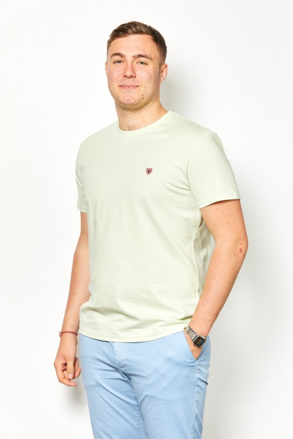 Tee Shirt col rond Vert Tige Vincent 