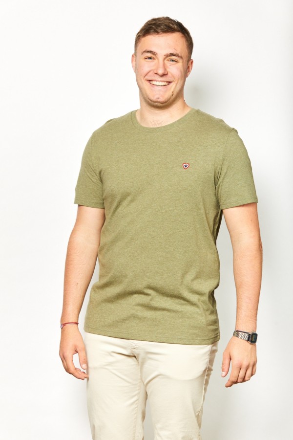Tee Shirt col rond Kaki Chin Vincent 