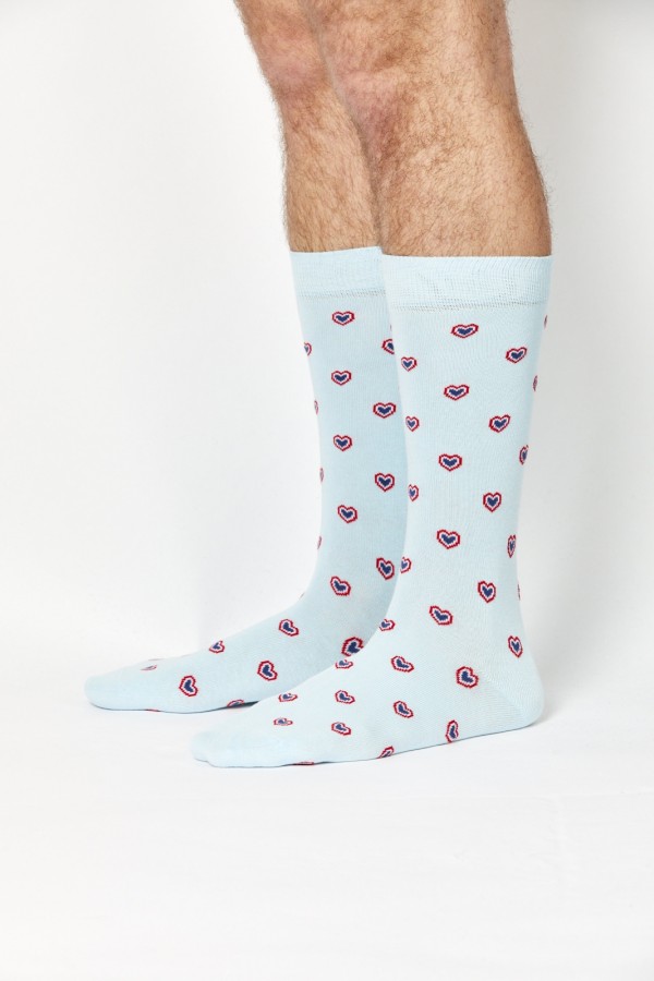 Multi hearts sky socks