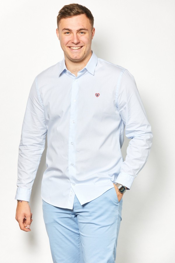 BLUE PINSTRIPE SHIRT 