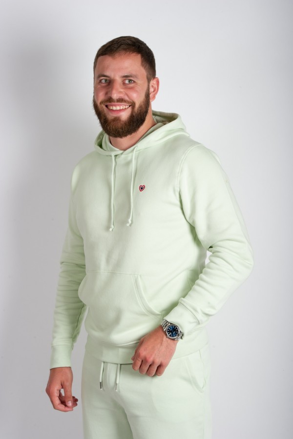 Sweat capuche bleu jeans chin