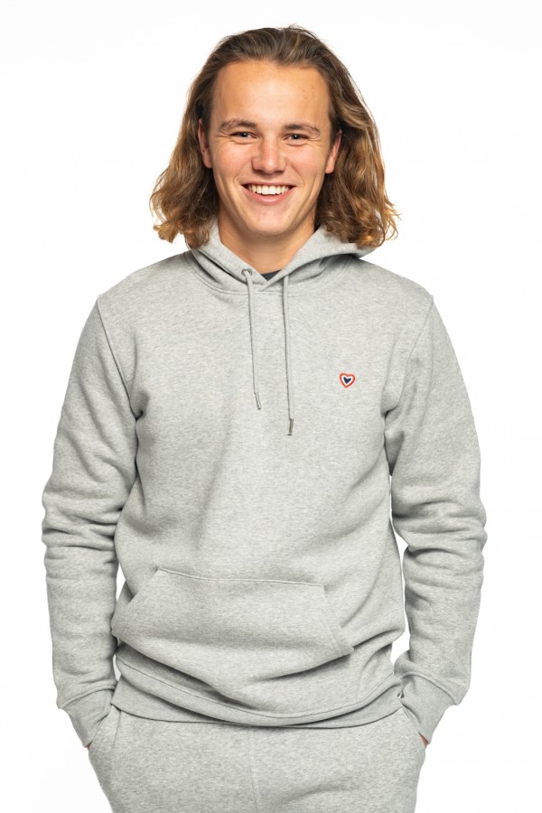 Sweat  capuche bleu de prusse GASPARD - Coton biologique
