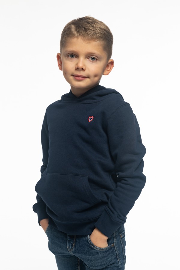 Sweat  capuche marine enfant 