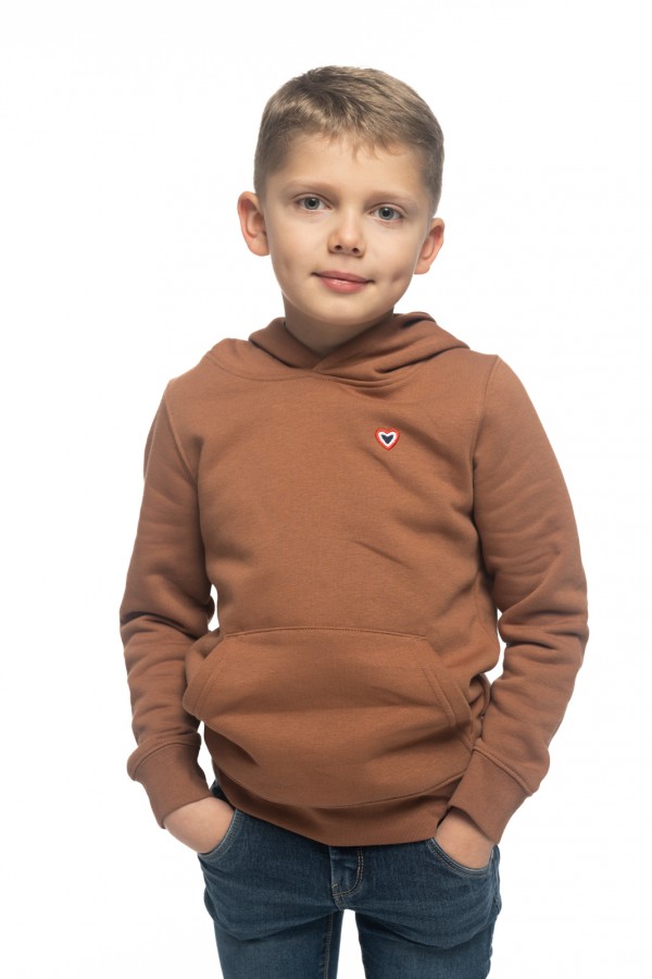Sweat  capuche ocre enfant 