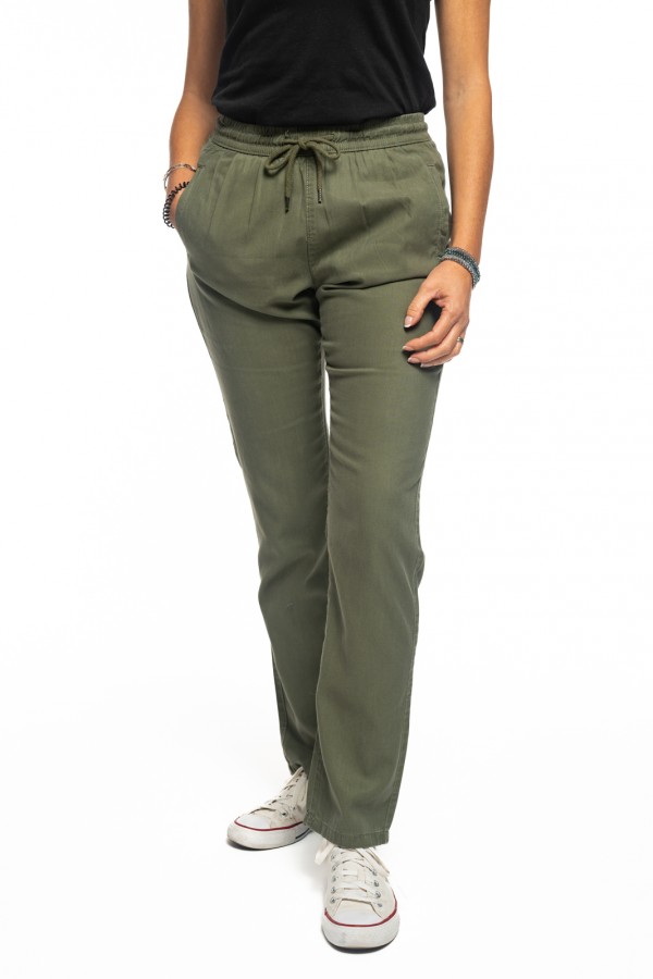 Pantalon Lyocell kaki
