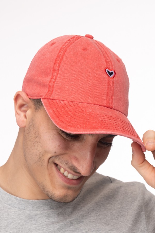 Casquette rouge dlav 