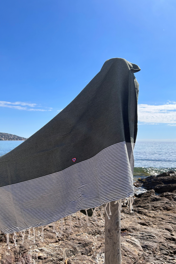 Fouta Dark Khaki Honeycomb