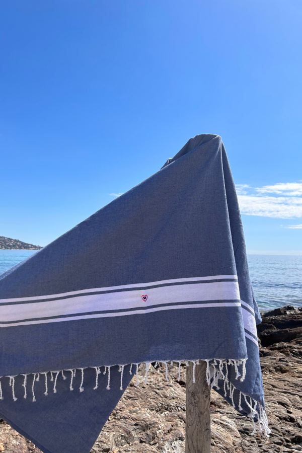 Fouta Xxl bleu jean