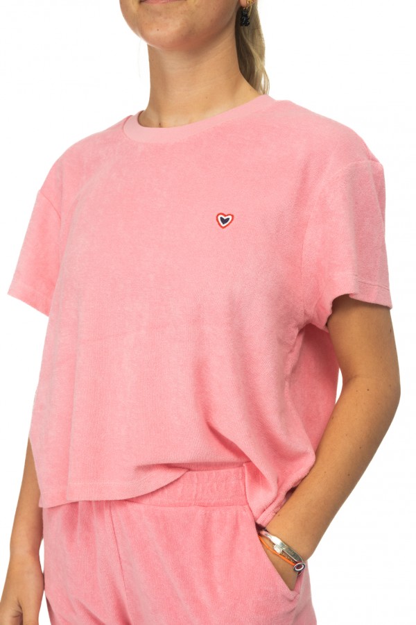 Tee-shirt éponge rose