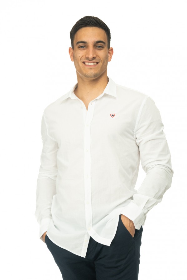 Chemise en lin blanche