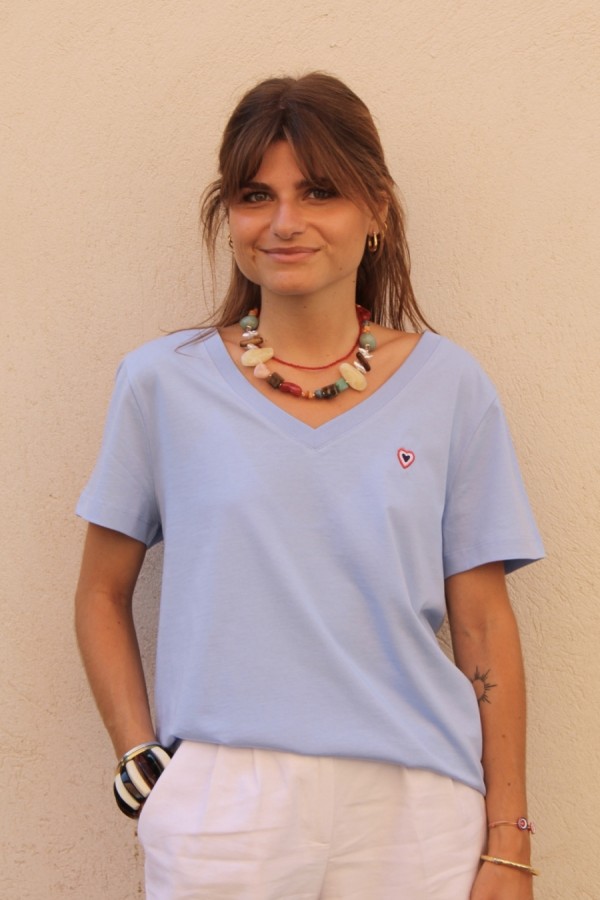 Sky blue T-shirt Marie