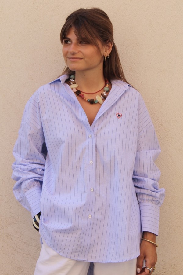 Chemise oversize bleu Jackie 