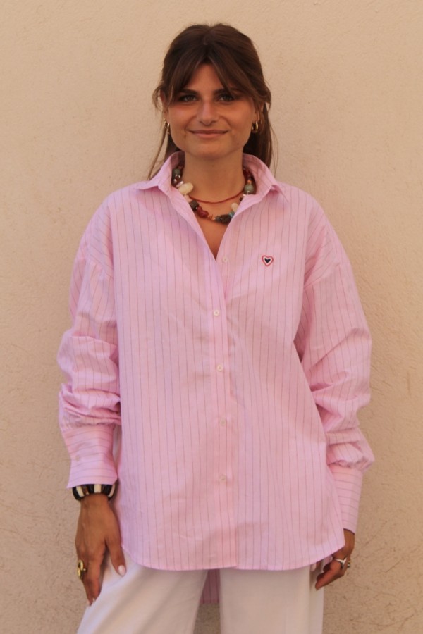 Oversized pink shirt Jackie 